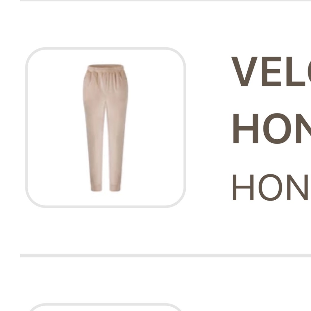 Skims velour joggers in honey size small. Good condition